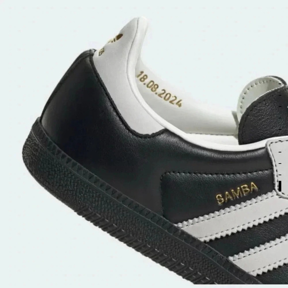 New Adidas Samba OG Shoes Sneakers Black Suede White Leather 75th Womens 7 - Picture 11 of 16
